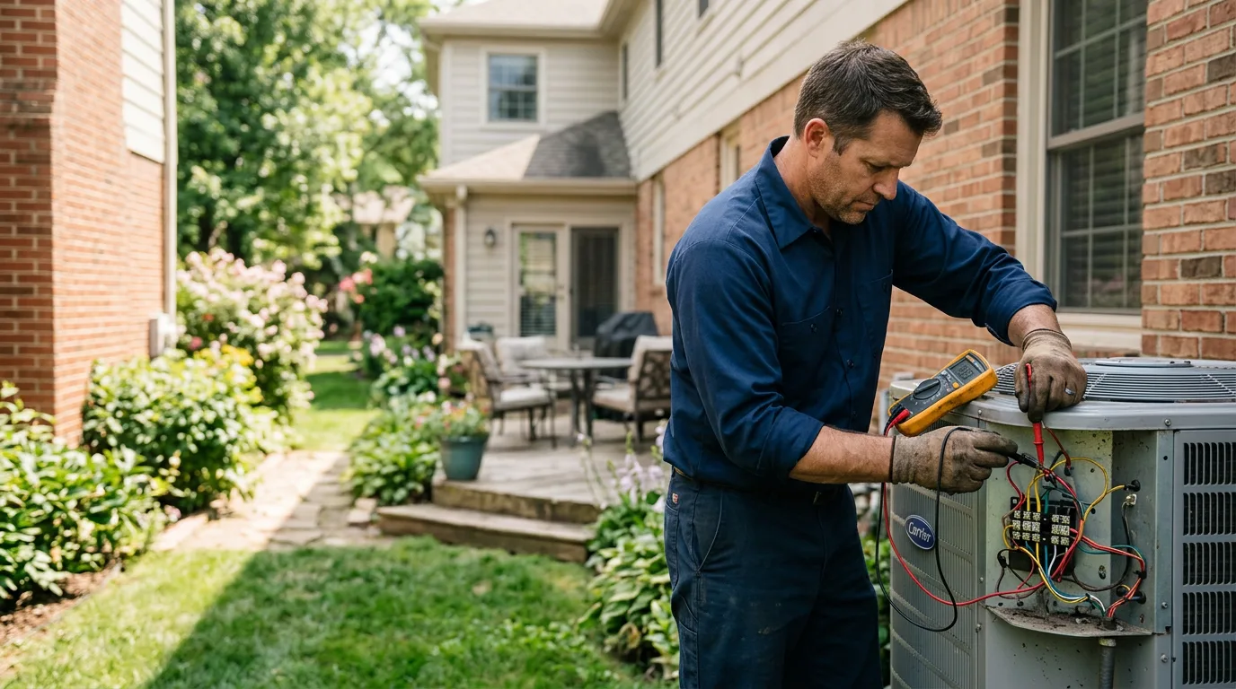 HVAC technician working near Wheatland, ND